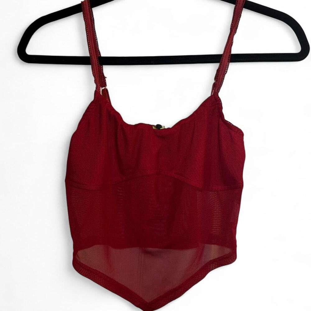 Edikted‎ red mesh top with adjustable straps size M